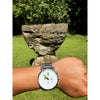 Latte stone edition watch with stainless steel links